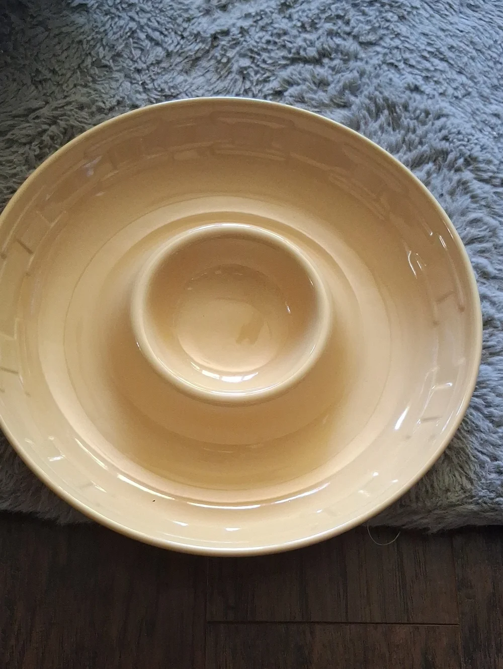 LONGABERGER POTTERY CHIP & DIP Butternut